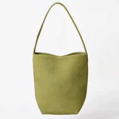 THE ROW (The Row) Small N/S Park Tote Handbag, Khaki Green W1314 L30 Nubuck, Excellent Condition, Used, 4a003899
