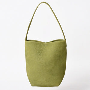 THE ROW (The Row) Small N/S Park Tote Handbag, Khaki Green W1314 L30 Nubuck, Excellent Condition, Used, 4a003899