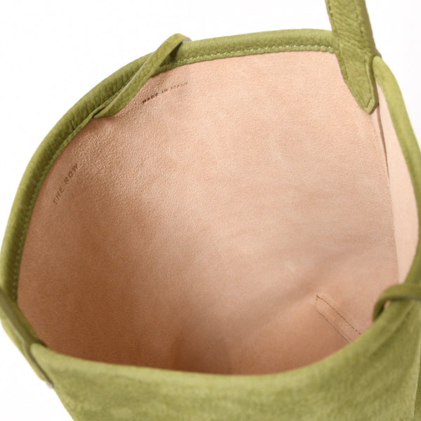 THE ROW (The Row) Small N/S Park Tote Handbag, Khaki Green W1314 L30 Nubuck, Excellent Condition, Used, 4a003899