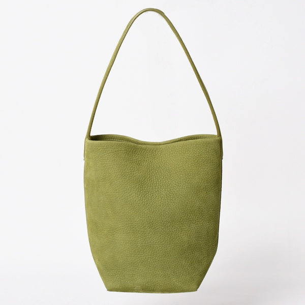 THE ROW (The Row) Small N/S Park Tote Handbag, Khaki Green W1314 L30 Nubuck, Excellent Condition, Used, 4a003899