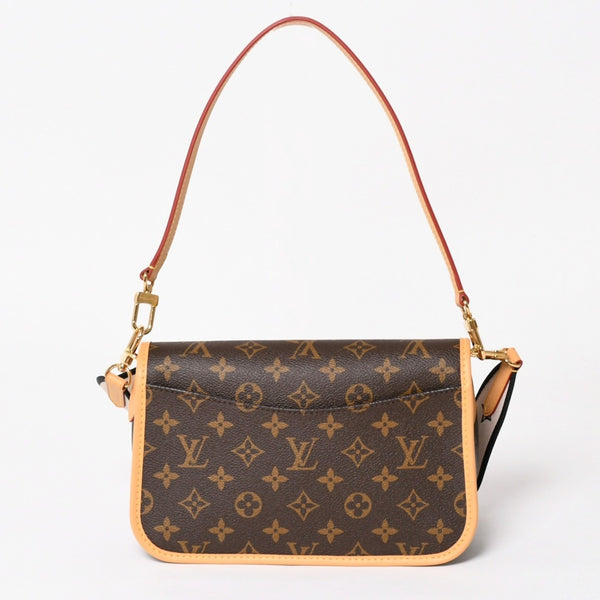 Very Good Condition LOUIS VUITTON Monogram Monogram Diane NM PM M45985 PVC Canvas Tanned Leather Brown Gold Hardware Used 4a004073