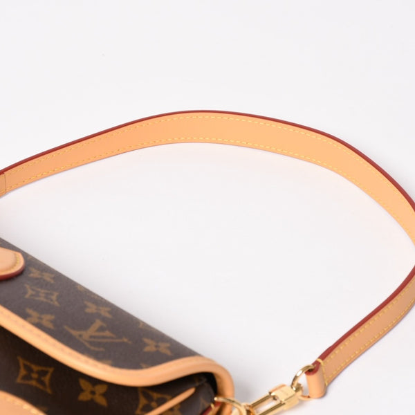 Very Good Condition LOUIS VUITTON Monogram Monogram Diane NM PM M45985 PVC Canvas Tanned Leather Brown Gold Hardware Used 4a004073
