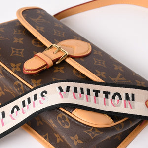 Very Good Condition LOUIS VUITTON Monogram Monogram Diane NM PM M45985 PVC Canvas Tanned Leather Brown Gold Hardware Used 4a004073
