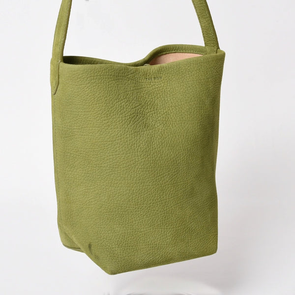 THE ROW (The Row) Small N/S Park Tote Handbag, Khaki Green W1314 L30 Nubuck, Excellent Condition, Used, 4a003899