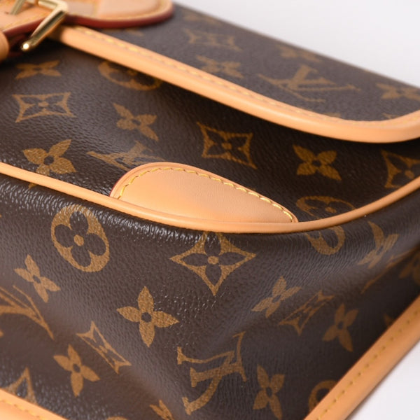 Very Good Condition LOUIS VUITTON Monogram Monogram Diane NM PM M45985 PVC Canvas Tanned Leather Brown Gold Hardware Used 4a004073