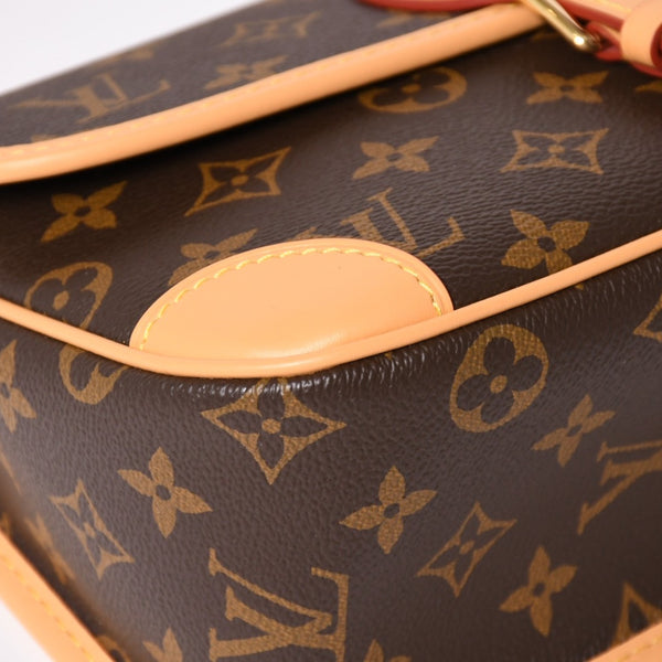 Very Good Condition LOUIS VUITTON Monogram Monogram Diane NM PM M45985 PVC Canvas Tanned Leather Brown Gold Hardware Used 4a004073