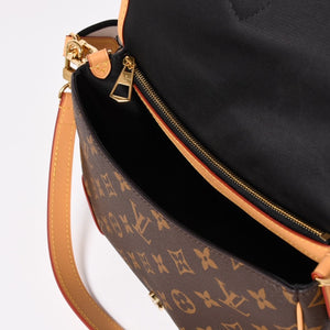 Very Good Condition LOUIS VUITTON Monogram Monogram Diane NM PM M45985 PVC Canvas Tanned Leather Brown Gold Hardware Used 4a004073