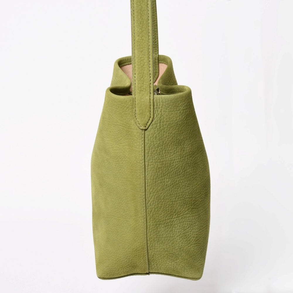 THE ROW ザロウ ハンドバッグ カーキ グリーン スモール N/S Park Tote パークトート W1314 L30 ヌバック 美品 中古 4a003899