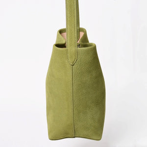 THE ROW (The Row) Small N/S Park Tote Handbag, Khaki Green W1314 L30 Nubuck, Excellent Condition, Used, 4a003899