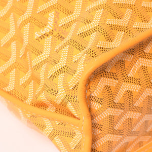 新品同様 GOYARD ゴヤールアンジェ ミニ トートバッグ イエロー ハンドバッグ カーフレザー ゴヤールディンキャンバス 中古 4a003908