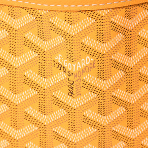 新品同様 GOYARD ゴヤールアンジェ ミニ トートバッグ イエロー ハンドバッグ カーフレザー ゴヤールディンキャンバス 中古 4a003908
