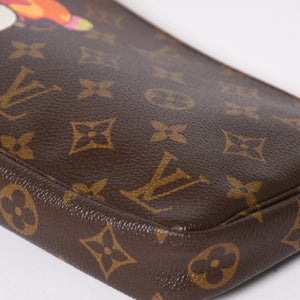 極美品 LOUIS VUITTON ルイヴィトン モノグラム パンダ ポシェット アクセソワール ハンドバッグ M51981 村上隆 ミニバッグ ブラウン 中古 4a003909
