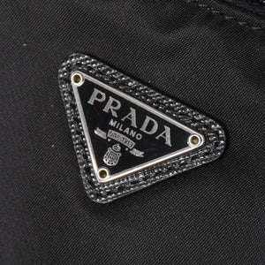 Like new product PRADA Hobo Handbag MV515 Triangle Logo Triangle Logo Plate Nylon Black Used 4a003875