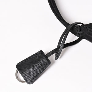 Like new product PRADA Hobo Handbag MV515 Triangle Logo Triangle Logo Plate Nylon Black Used 4a003875