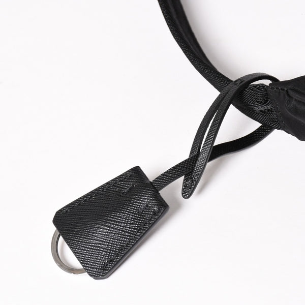 Like new product PRADA Hobo Handbag MV515 Triangle Logo Triangle Logo Plate Nylon Black Used 4a003875