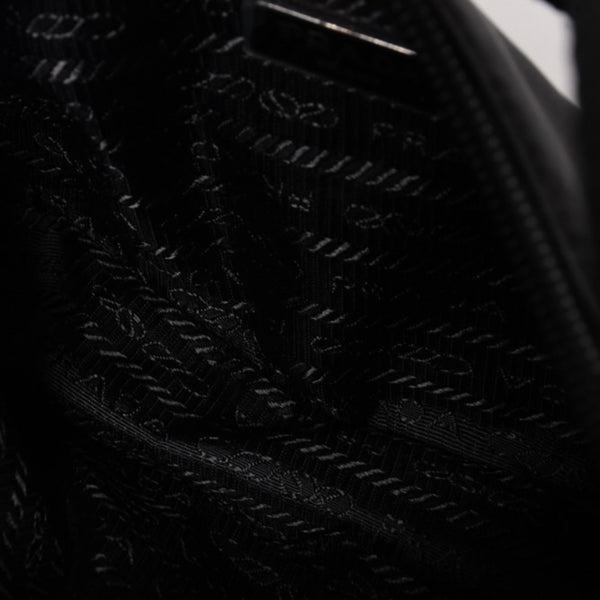 Like new product PRADA Hobo Handbag MV515 Triangle Logo Triangle Logo Plate Nylon Black Used 4a003875