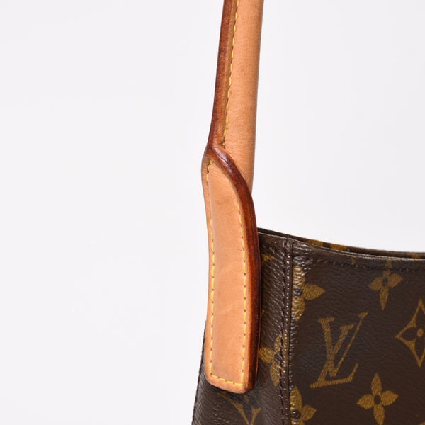 LOUIS VUITTON Looping GM Handbag Monogram M51145 Brown Gold Hardware Good Condition Used 4a004225