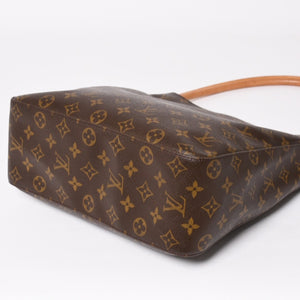 LOUIS VUITTON Looping GM Handbag Monogram M51145 Brown Gold Hardware Good Condition Used 4a004225