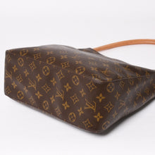 画像をギャラリービューアに読み込む, LOUIS VUITTON ルイヴィトン ルーピングGM ハンドバッグ モノグラム M51145 ブラウン ゴールド金具 美品 中古 4a004225