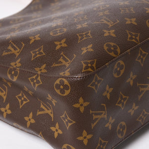 LOUIS VUITTON Looping GM Handbag Monogram M51145 Brown Gold Hardware Good Condition Used 4a004225