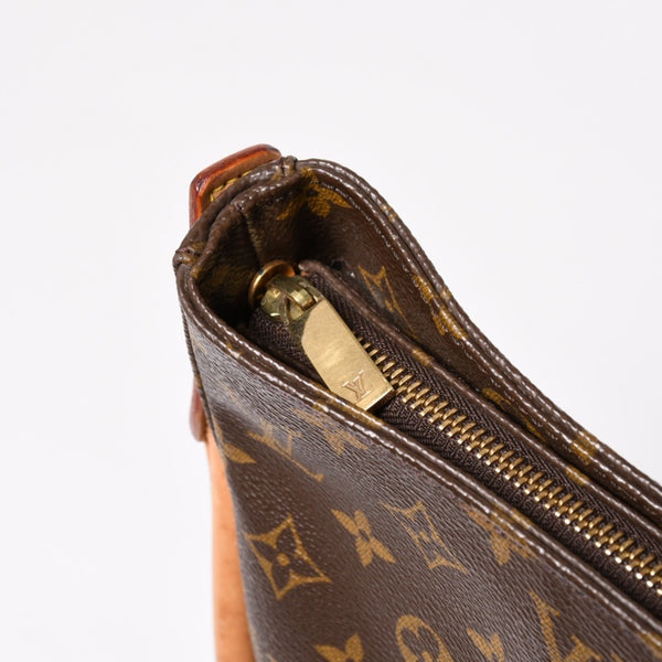 LOUIS VUITTON Looping GM Handbag Monogram M51145 Brown Gold Hardware Good Condition Used 4a004225