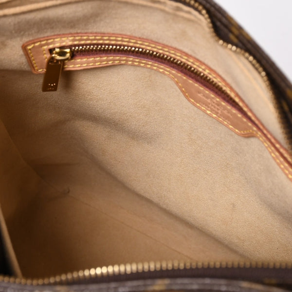 LOUIS VUITTON Looping GM Handbag Monogram M51145 Brown Gold Hardware Good Condition Used 4a004225