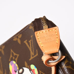 極美品 LOUIS VUITTON ルイヴィトン モノグラム パンダ ポシェット アクセソワール ハンドバッグ M51981 村上隆 ミニバッグ ブラウン 中古 4a003909