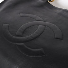 画像をギャラリービューアに読み込む, CHANEL シャネル チェーントートバッグ ジャンボトートバッグ デカココマーク ラムスキン ブラック シリアル不明 ゴールド金具 美品 中古 4a003911
