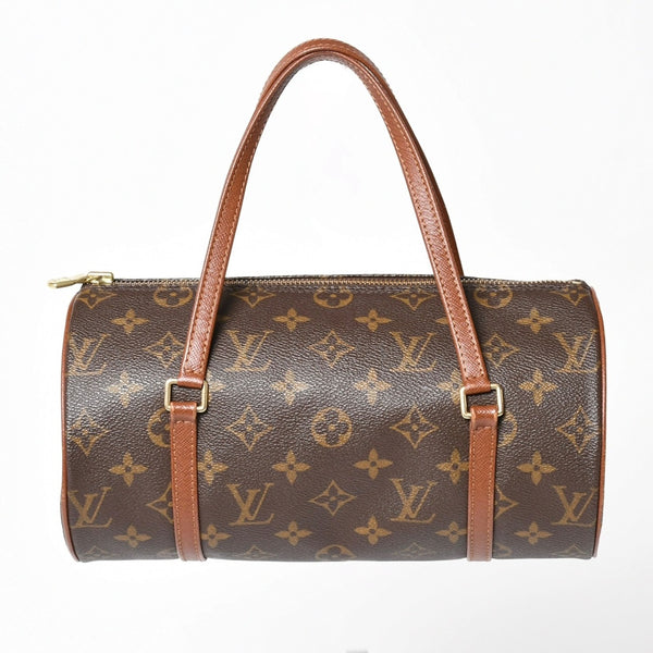 Very Good Condition LOUIS VUITTON Papillon 26 Handbag M51366 Monogram Brown Leather Gold Hardware Old Model Used 4a004275