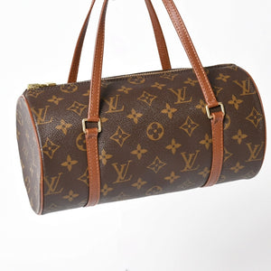 Very Good Condition LOUIS VUITTON Papillon 26 Handbag M51366 Monogram Brown Leather Gold Hardware Old Model Used 4a004275