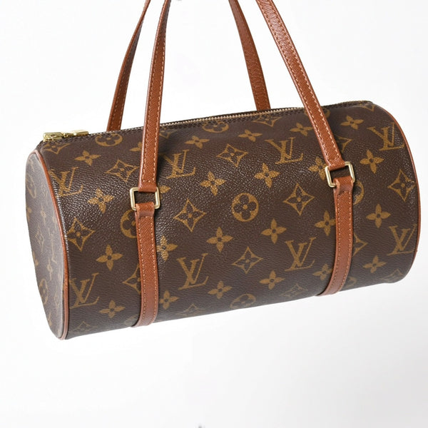 Very Good Condition LOUIS VUITTON Papillon 26 Handbag M51366 Monogram Brown Leather Gold Hardware Old Model Used 4a004275