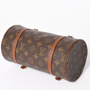 Very Good Condition LOUIS VUITTON Papillon 26 Handbag M51366 Monogram Brown Leather Gold Hardware Old Model Used 4a004275