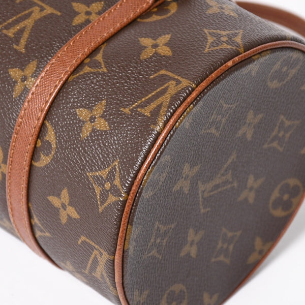 Very Good Condition LOUIS VUITTON Papillon 26 Handbag M51366 Monogram Brown Leather Gold Hardware Old Model Used 4a004275
