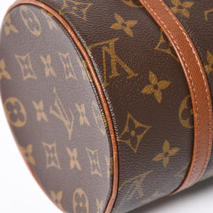 Very Good Condition LOUIS VUITTON Papillon 26 Handbag M51366 Monogram Brown Leather Gold Hardware Old Model Used 4a004275