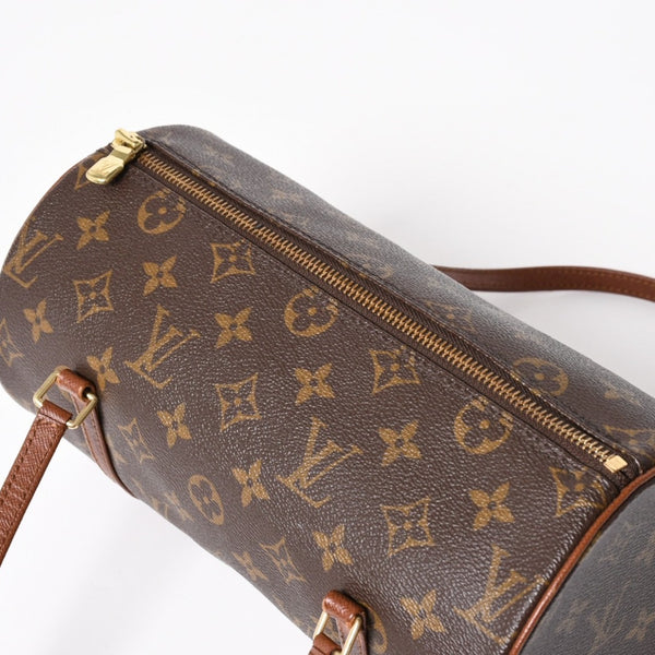 Very Good Condition LOUIS VUITTON Papillon 26 Handbag M51366 Monogram Brown Leather Gold Hardware Old Model Used 4a004275