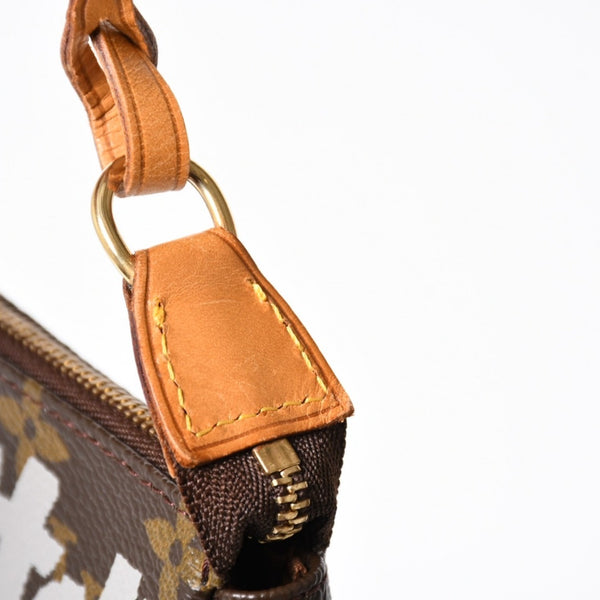 Very Good Condition LOUIS VUITTON Pochette Accessory Soir Accessor Pouch M92192 Monogram Graffiti Used 4a004279