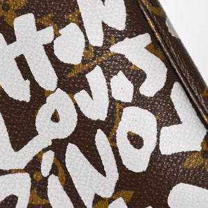 Very Good Condition LOUIS VUITTON Pochette Accessory Soir Accessor Pouch M92192 Monogram Graffiti Used 4a004279