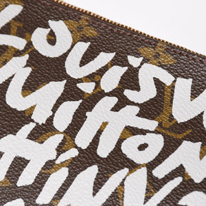 Very Good Condition LOUIS VUITTON Pochette Accessory Soir Accessor Pouch M92192 Monogram Graffiti Used 4a004279