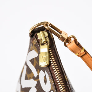 Very Good Condition LOUIS VUITTON Pochette Accessory Soir Accessor Pouch M92192 Monogram Graffiti Used 4a004279