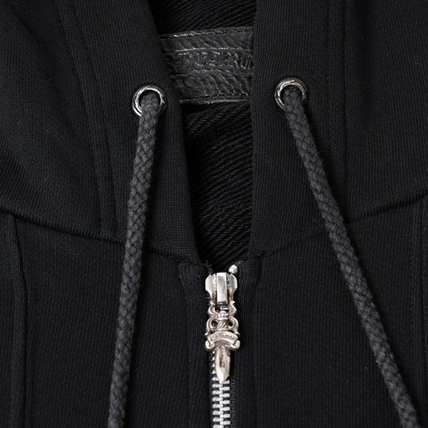 CHROME HEARTS クロムハーツ ジップアップフーディー パーカー サイズXL CHプラスパッチ 1パッチ スクロールラベルロゴ 美品 中古 4a001371