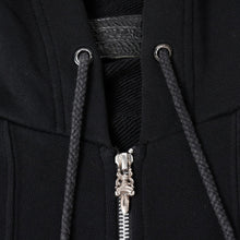 画像をギャラリービューアに読み込む, CHROME HEARTS クロムハーツ ジップアップフーディー パーカー サイズXL CHプラスパッチ 1パッチ スクロールラベルロゴ 美品 中古 4a001371