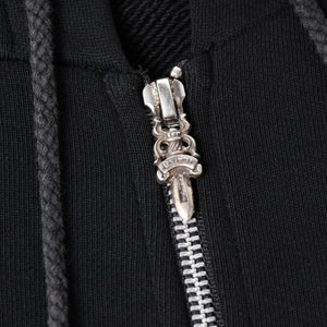 CHROME HEARTS クロムハーツ ジップアップフーディー パーカー サイズXL CHプラスパッチ 1パッチ スクロールラベルロゴ 美品 中古 4a001371