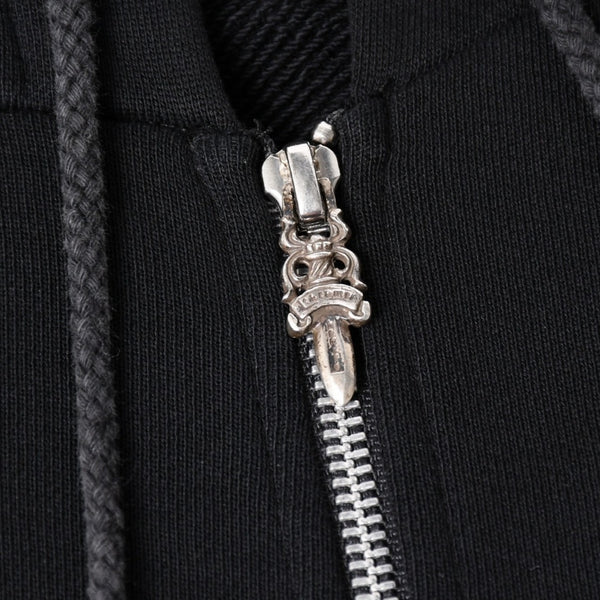 CHROME HEARTS クロムハーツ ジップアップフーディー パーカー サイズXL CHプラスパッチ 1パッチ スクロールラベルロゴ 美品 中古 4a001371