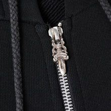 画像をギャラリービューアに読み込む, CHROME HEARTS クロムハーツ ジップアップフーディー パーカー サイズXL CHプラスパッチ 1パッチ スクロールラベルロゴ 美品 中古 4a001371
