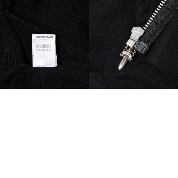 CHROME HEARTS クロムハーツ ジップアップフーディー パーカー サイズXL CHプラスパッチ 1パッチ スクロールラベルロゴ 美品 中古 4a001371