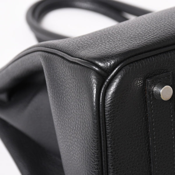 Very good condition HERMES BIRKIN Birkin 35 black gold hardware Vacherieger handbag □L stamp used 4a003915