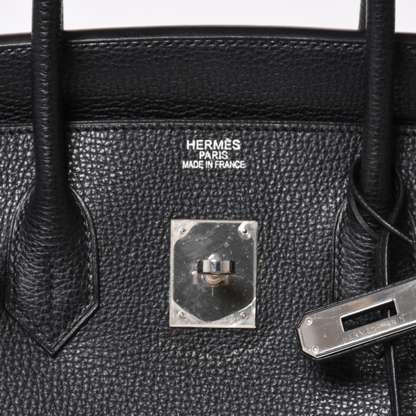 Very good condition HERMES BIRKIN Birkin 35 black gold hardware Vacherieger handbag □L stamp used 4a003915