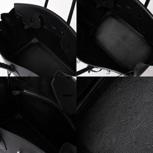 Very good condition HERMES BIRKIN Birkin 35 black gold hardware Vacherieger handbag □L stamp used 4a003915