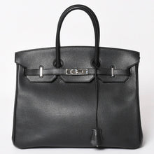 画像をギャラリービューアに読み込む, 極美品 HERMES エルメス BIRKIN バーキン35 ブラック ゴールド金具 ヴァッシュリエジェ ハンドバッグ □L刻印 中古 4a003915