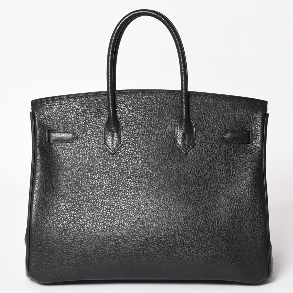 極美品 HERMES エルメス BIRKIN バーキン35 ブラック ゴールド金具 ヴァッシュリエジェ ハンドバッグ □L刻印 中古 4a003915